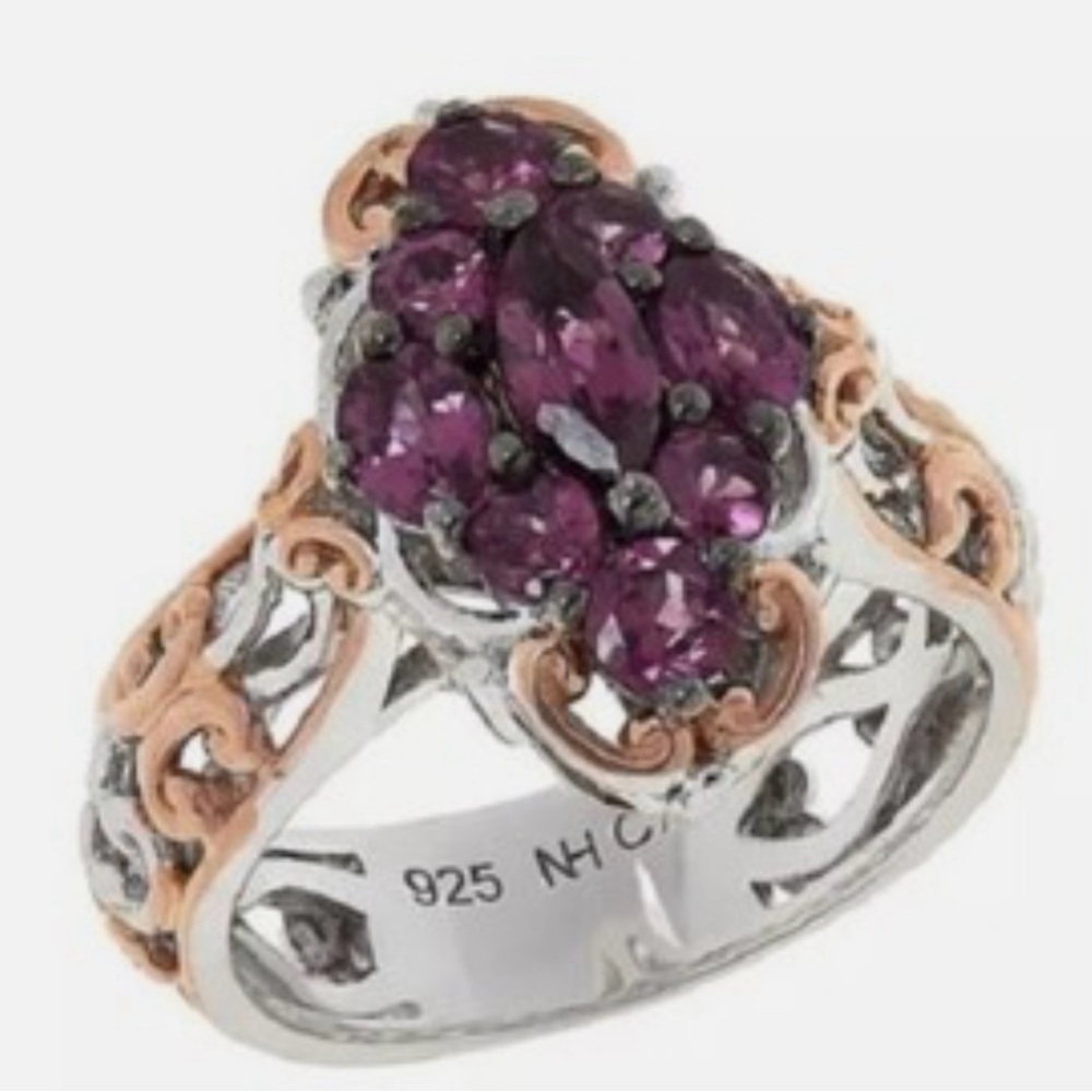 MICHAEL VALITUTTI GARNET CLUSTER RING